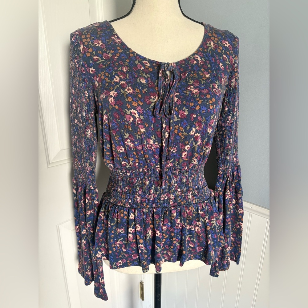 American Rag Bell Sleeve Floral Top